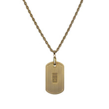 Dog tag gold tone with Credit Suisse 1.0 gm ingot - NBI Enterprise