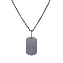 Dog tag stainless steel/black with Credit Suisse 1.0 gm platinum ingot - NBI Enterprise