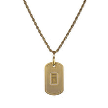 Dog tag gold tone with Credit Suisse 1.0 gm gold ingot - NBI Enterprise